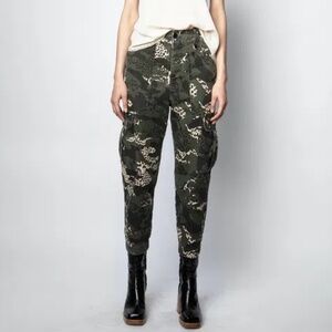 Zadig & Voltaire Pilote Camo Leo cargo pants 34 XS